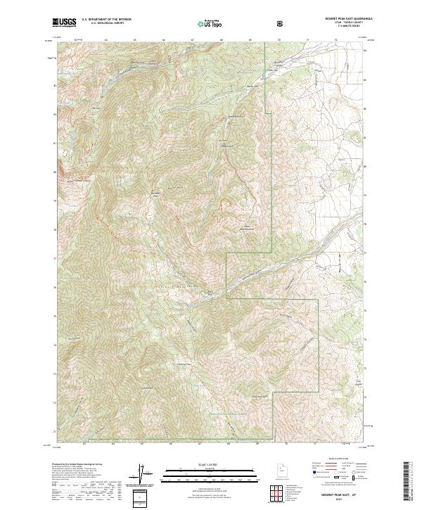 Deseret Peak East topographic map thumbnail