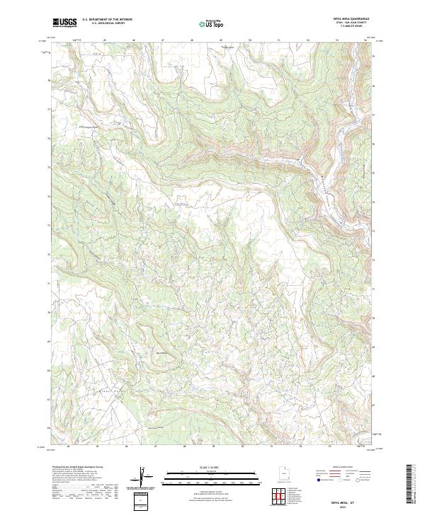 Devil Mesa topographic map thumbnail