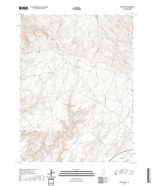 Dinosaur NW topographic map thumbnail