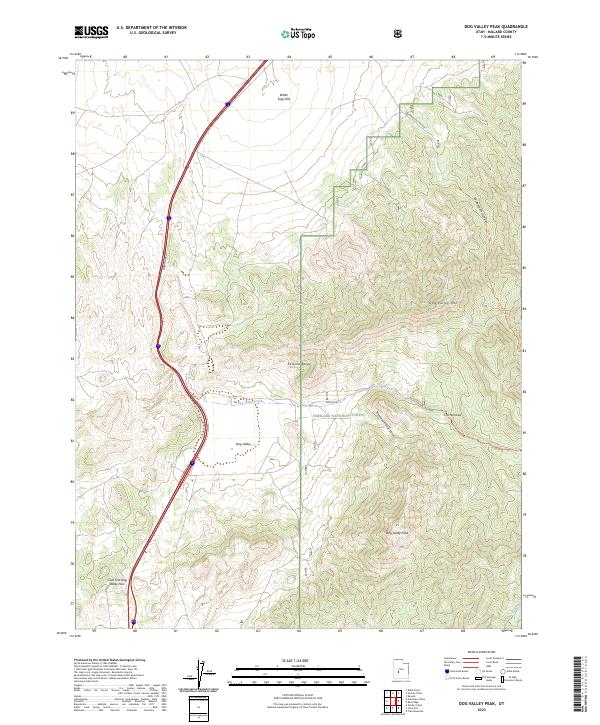 Dog Valley Peak topographic map thumbnail