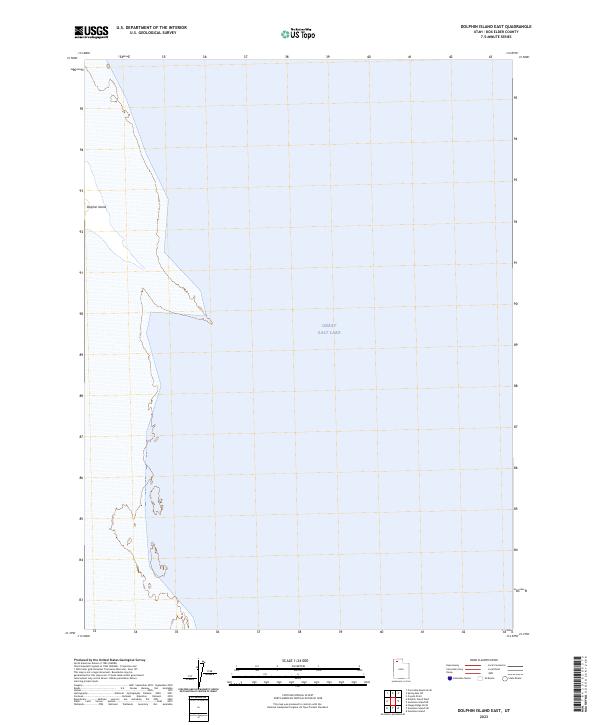 Dolphin Island East topographic map thumbnail