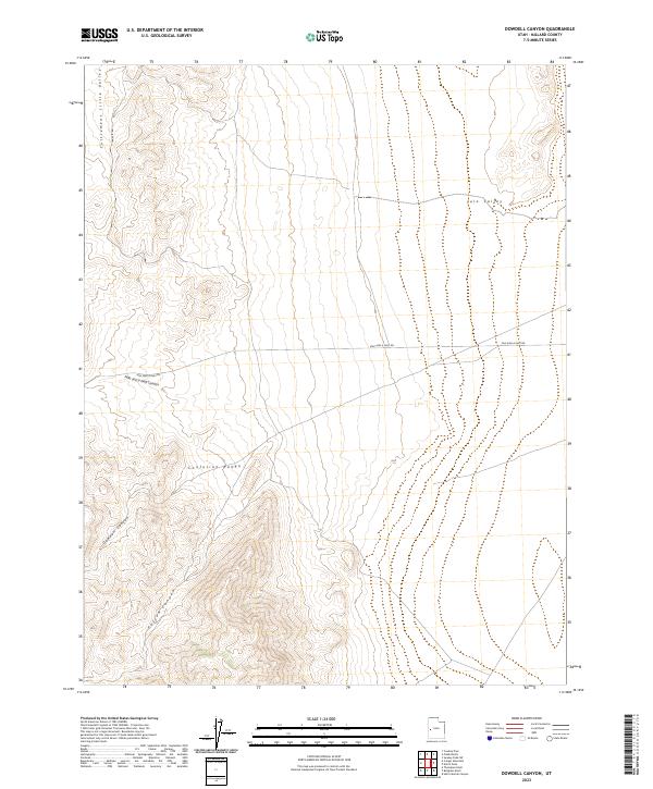 Dowdell Canyon topographic map thumbnail