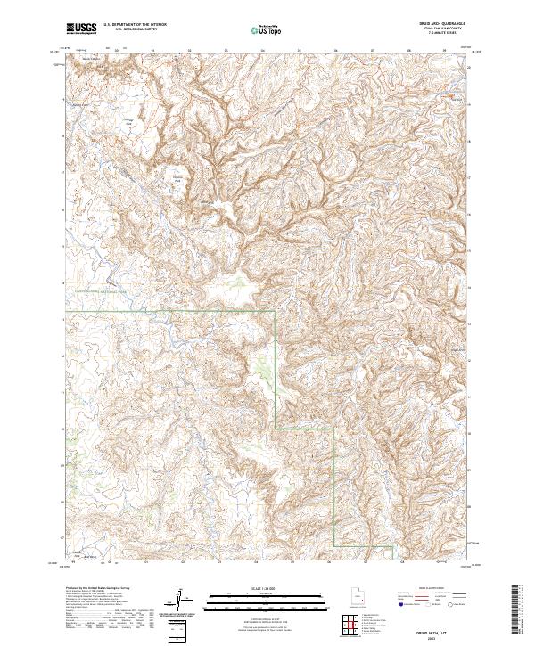 Druid Arch topographic map thumbnail