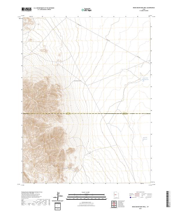 Drum Mountains Well topographic map thumbnail