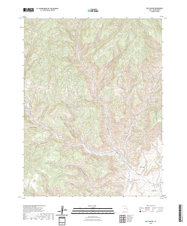 Dry Canyon topographic map thumbnail