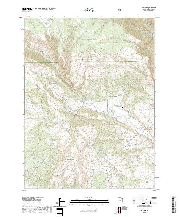 Dry Fork topographic map thumbnail