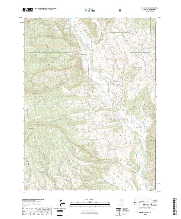 Dry Mountain topographic map thumbnail