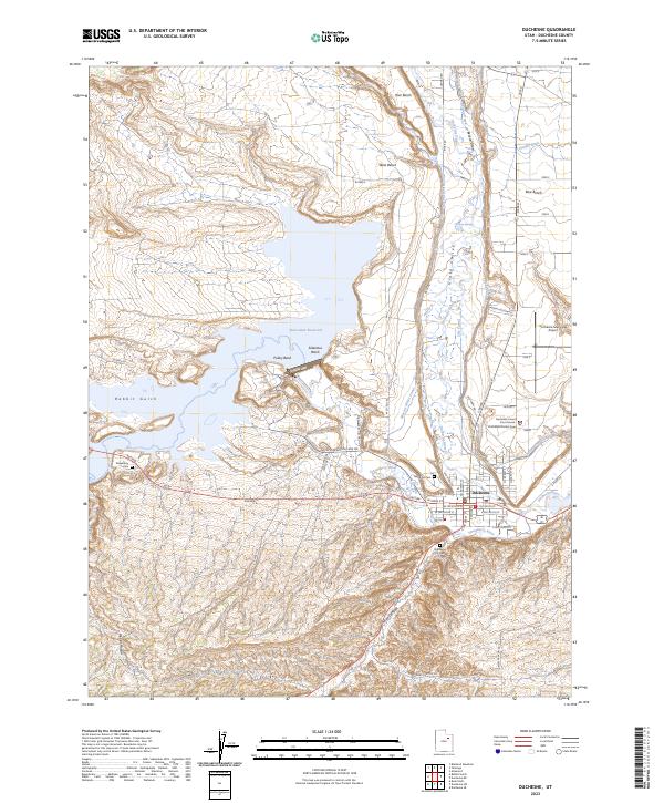 Duchesne topographic map thumbnail