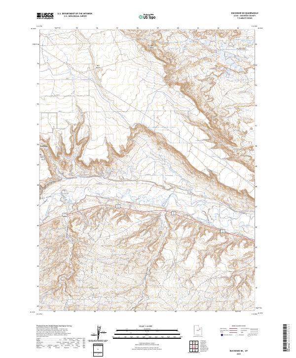Duchesne NE topographic map thumbnail