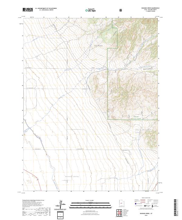 Duggins Creek topographic map thumbnail