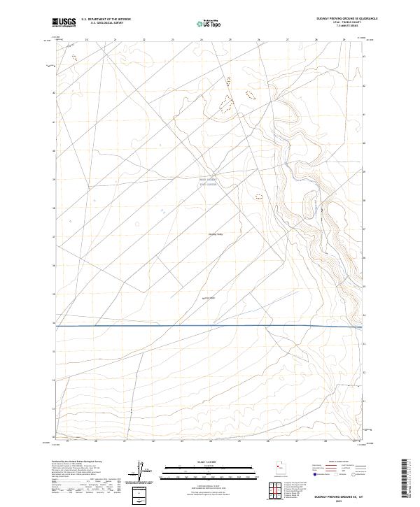 Dugway Proving Ground SE topographic map thumbnail