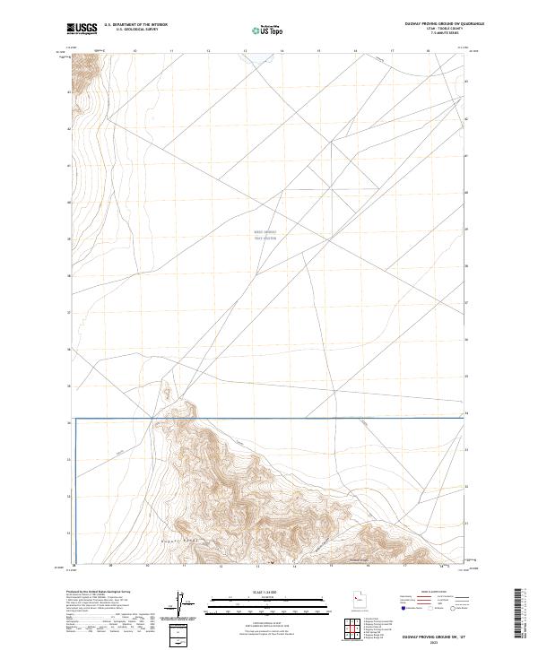 Dugway Proving Ground SW topographic map thumbnail