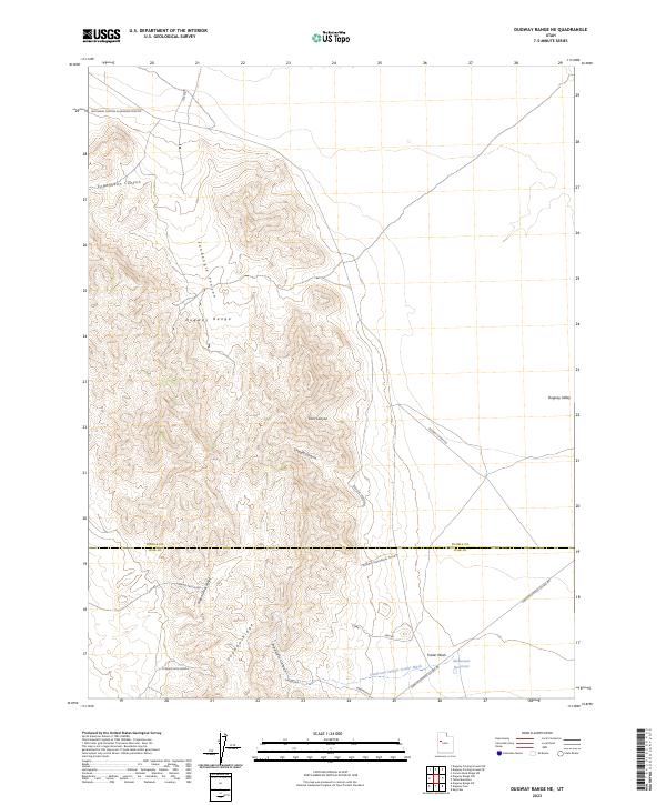 Dugway Range NE topographic map thumbnail