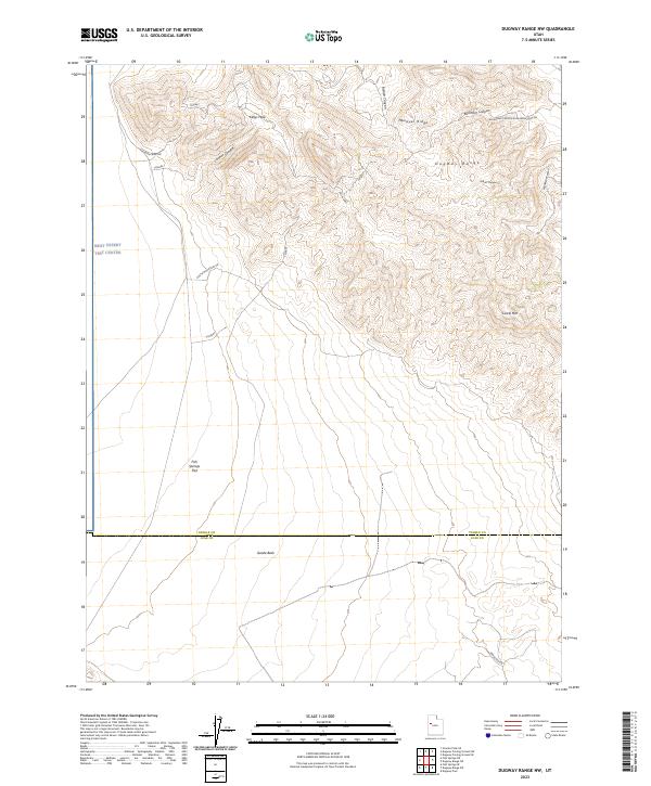 Dugway Range NW topographic map thumbnail