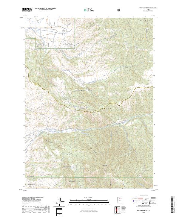 Durst Mountain topographic map thumbnail