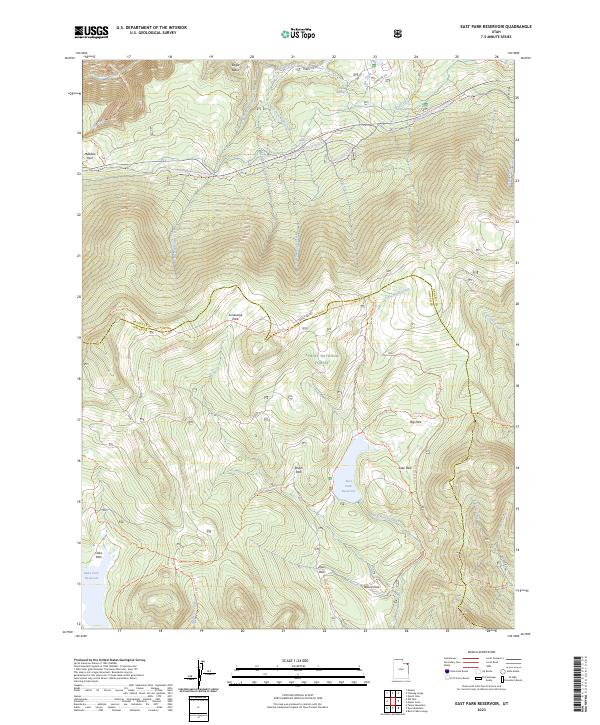 East Park Reservoir topographic map thumbnail