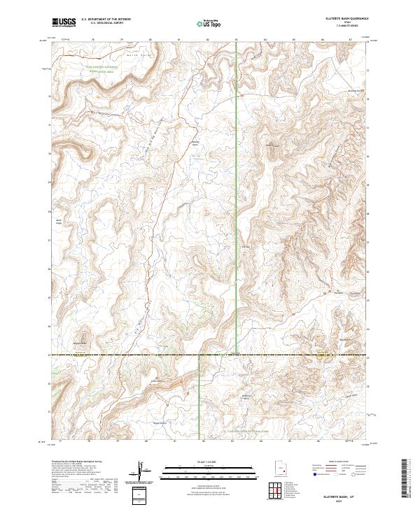 Elaterite Basin 2023 topographic map thumbnail