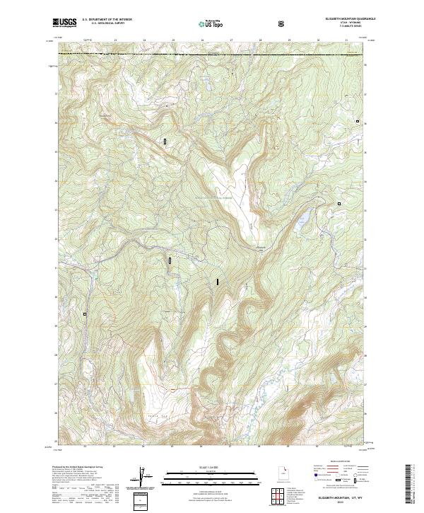 Elizabeth Mountain 2023 topographic map thumbnail