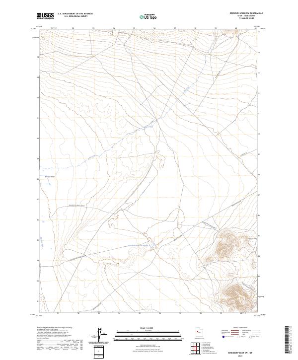 Erickson Wash SW topographic map thumbnail