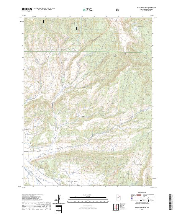 Farm Creek Peak topographic map thumbnail
