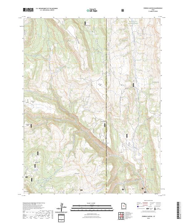 Ferron Canyon 2023 topographic map thumbnail