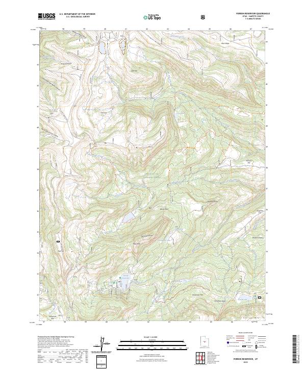 Ferron Reservoir 2023 topographic map thumbnail