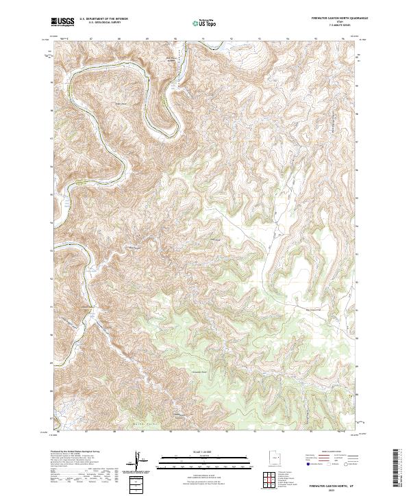 Firewater Canyon North topographic map thumbnail