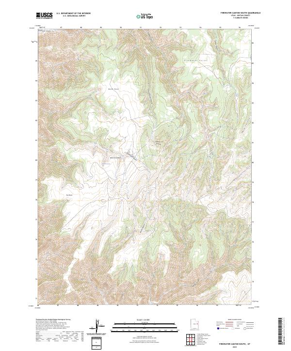 Firewater Canyon South topographic map thumbnail