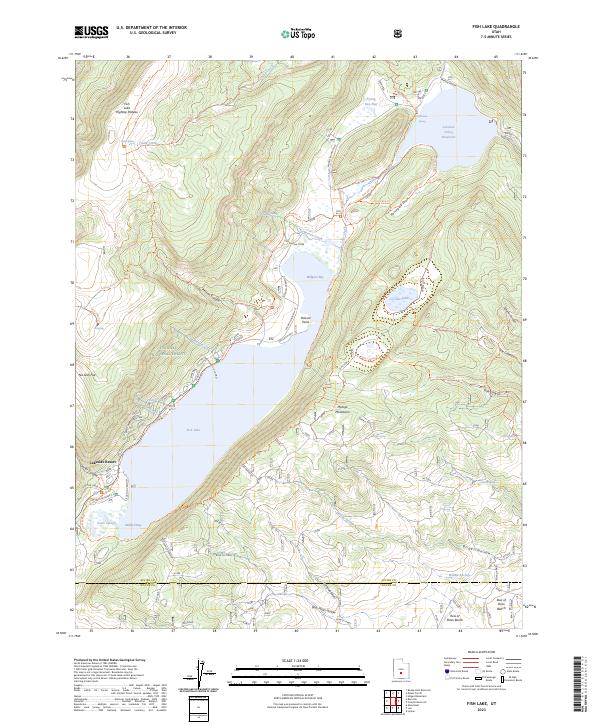 Fish Lake 2023 topographic map thumbnail