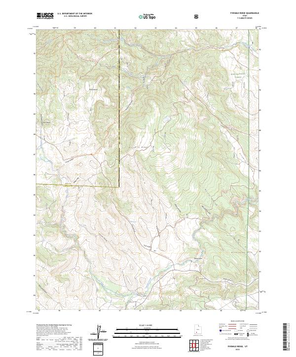 Fivemile Ridge 2023 topographic map thumbnail