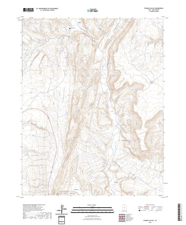Fivemile Valley 2023 topographic map thumbnail