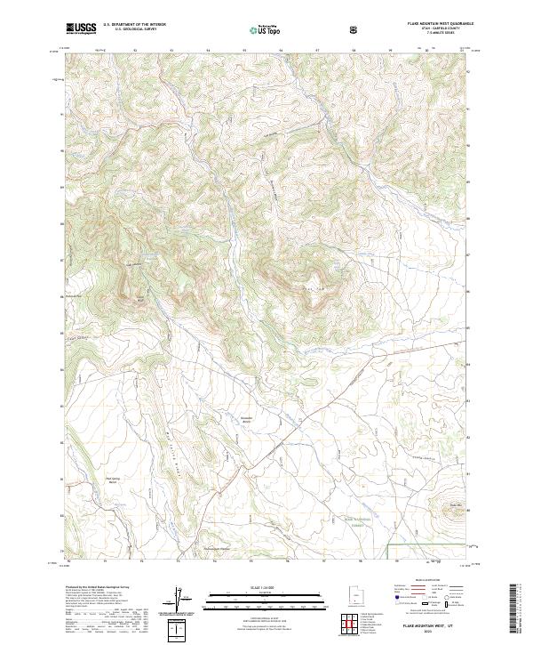 Flake Mountain West topographic map thumbnail
