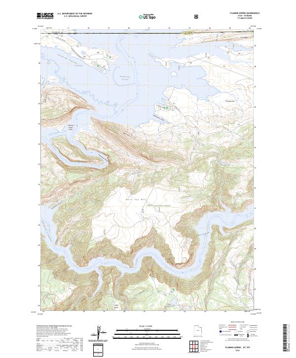 Flaming Gorge 2023 topographic map thumbnail