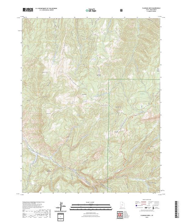 Flanigan Arch 2023 topographic map thumbnail