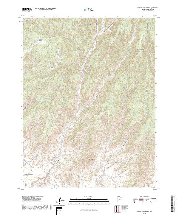 Floy Canyon South topographic map thumbnail