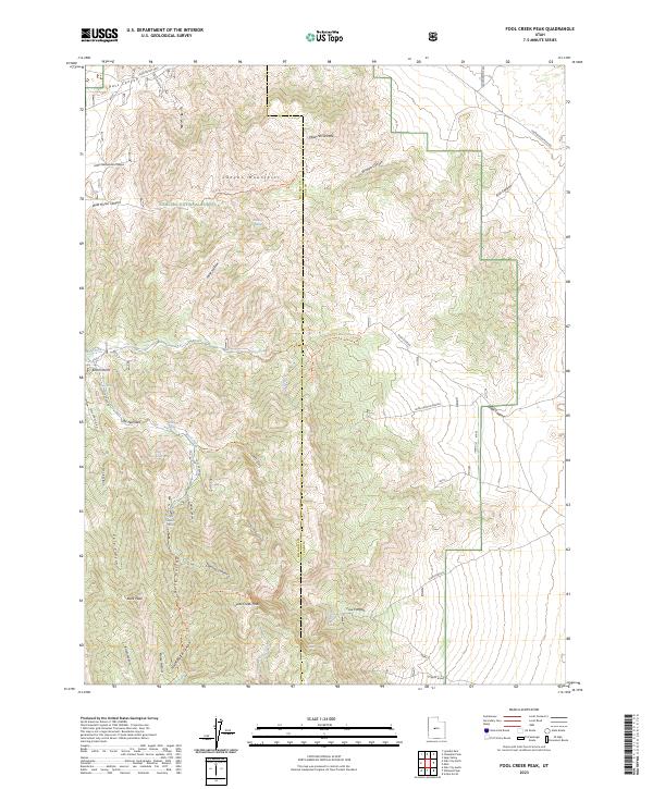 Fool Creek Peak 2023 topographic map thumbnail