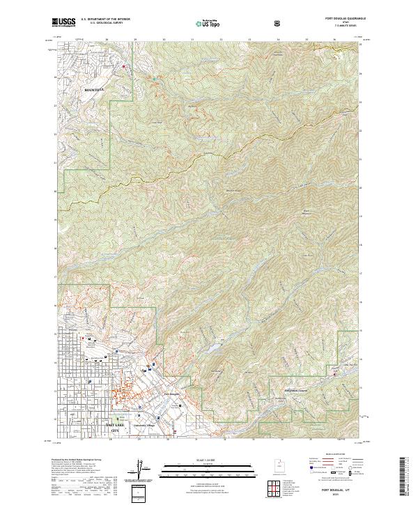 Fort Douglas topographic map thumbnail