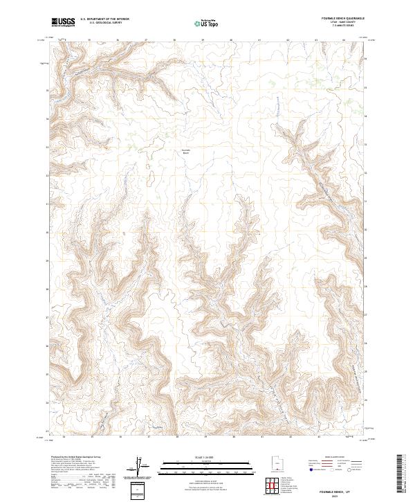 Fourmile Bench 2023 topographic map thumbnail