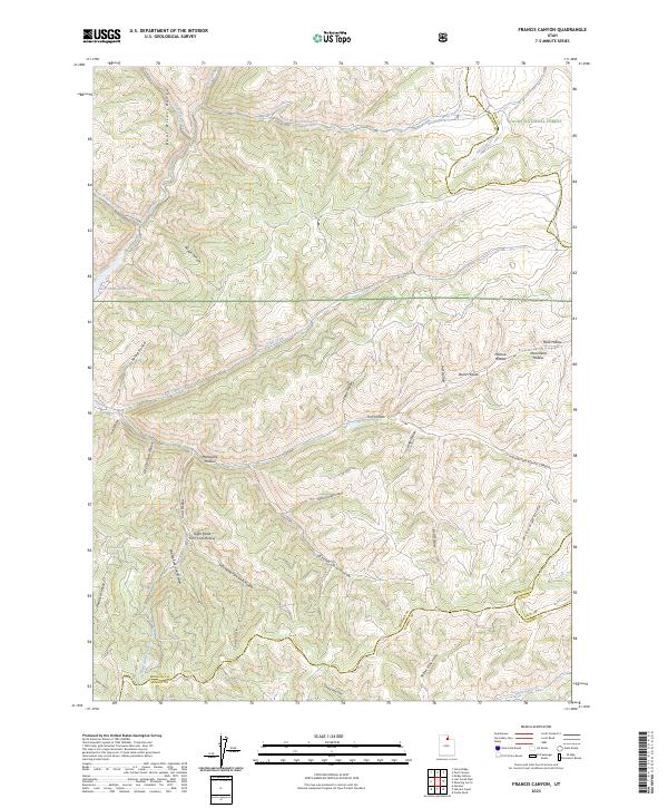 Francis Canyon 2023 topographic map thumbnail