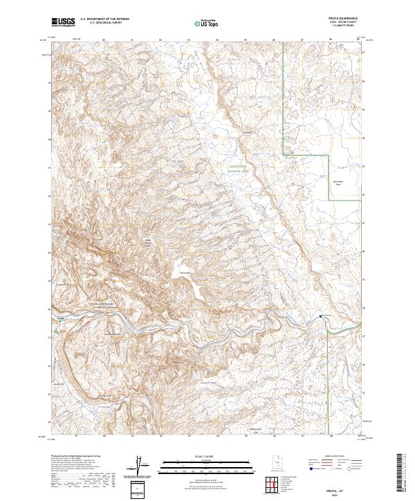 Fruita 2023 topographic map thumbnail