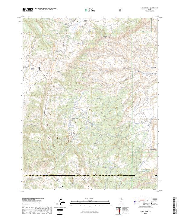 Geyser Peak 2023 topographic map thumbnail