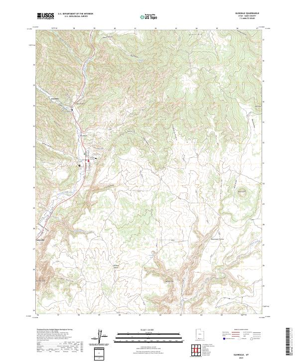 Glendale 2023 topographic map thumbnail