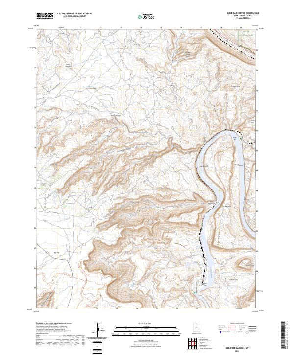 Gold Bar Canyon topographic map thumbnail