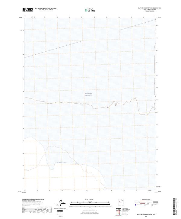 East of Goshute Wash topographic map thumbnail