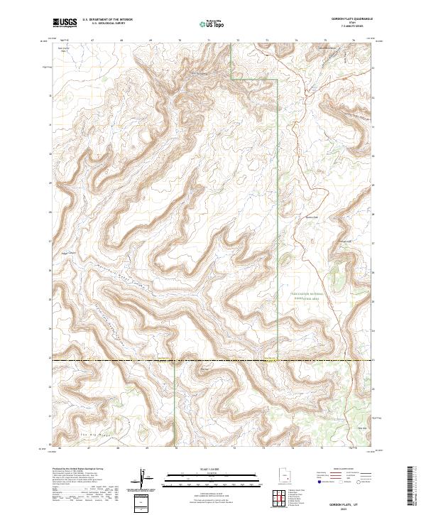 Gordon Flats 2023 topographic map thumbnail