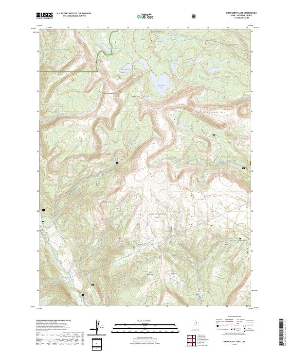 Grandaddy Lake 2023 topographic map thumbnail