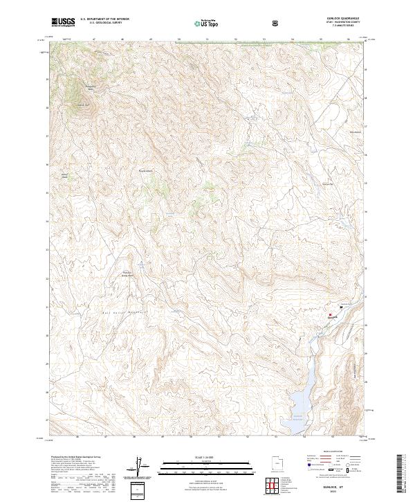 Gunlock 2023 topographic map thumbnail