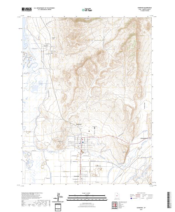 Gunnison 2023 topographic map thumbnail