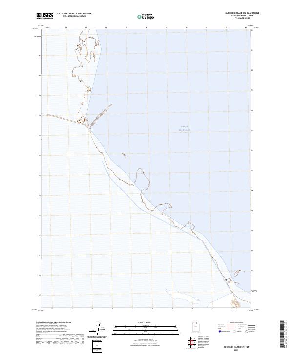Gunnison Island SW topographic map thumbnail