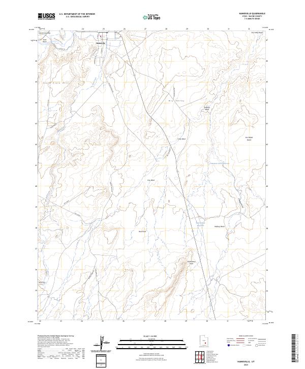 Hanksville 2023 topographic map thumbnail